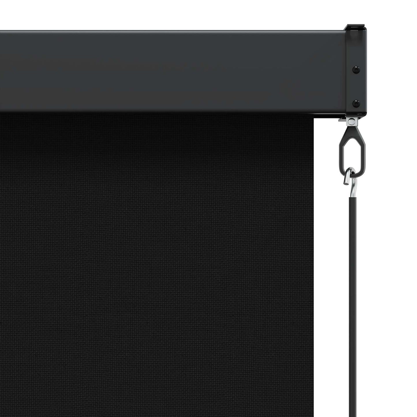 Rullegardin Sort 120 x 250 cm Stof og Aluminium