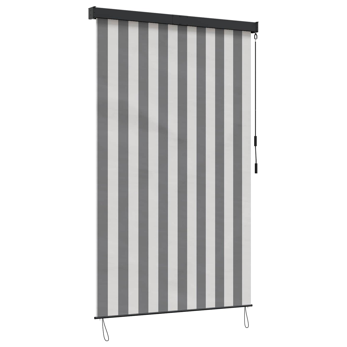 Rullegardin Anthracit og hvid 120 x 250 cm Stof og Aluminium
