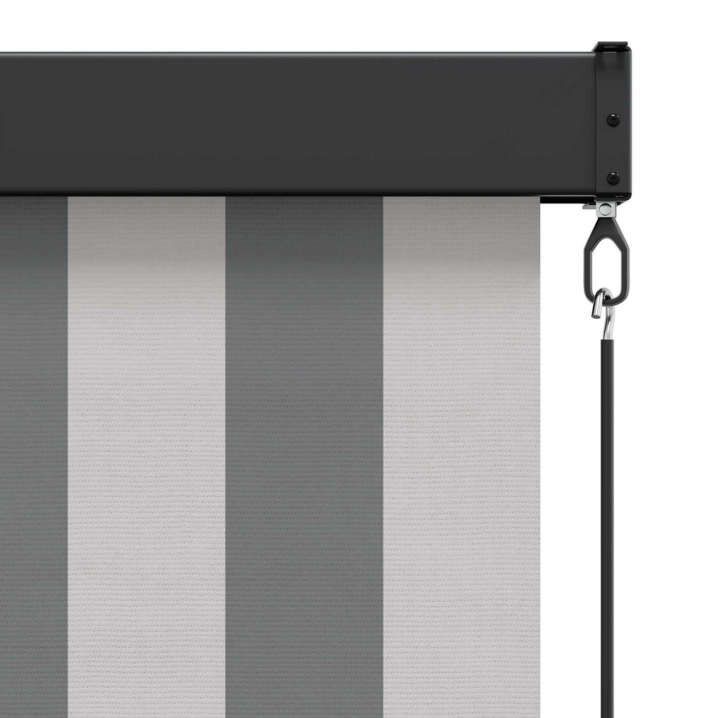 Rullegardin Anthracit og hvid 160 x 250 cm Stof og Aluminium