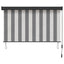 Rullegardin Anthracit og hvid 180 x 250 cm Stof og Aluminium