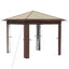 Gazebo uden Sider 2,6 x 2,6 m Creme og Brun