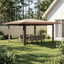 Gazebo uden Sidevæg 4 x 4 m Creme og Brun