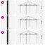 Gazebo med 4 Sider 4 x 4 m Creme og Brun