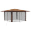 Gazebo med 4 Sider 4 x 4 m Beige og Brun