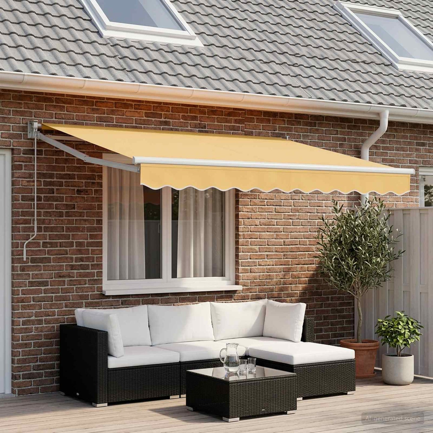 Reservedug til markise Sandfarvet 329 x 245 cm Polyester