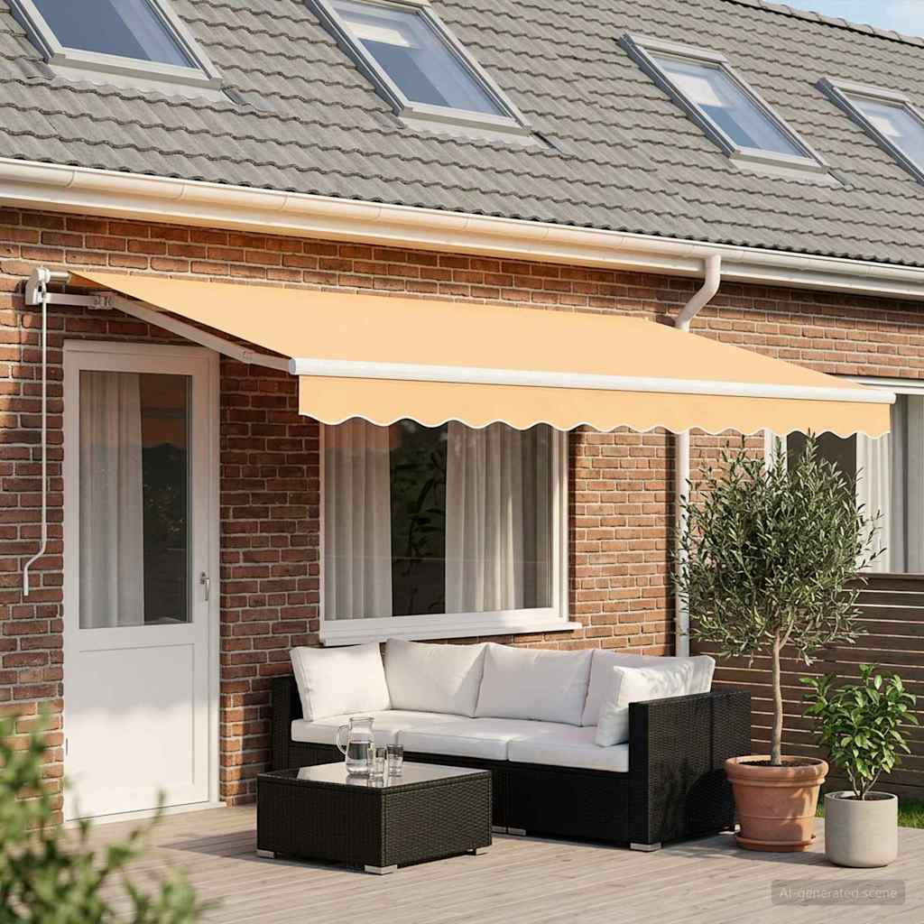Reservedug til markise Sandfarvet 6 × 3,5 m Polyester