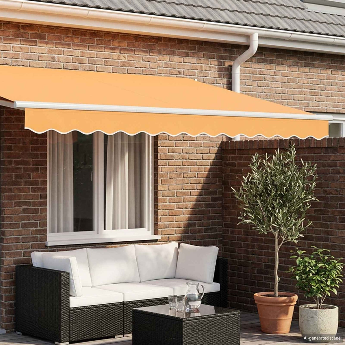 Markise kappa erstatning Sandfarvet 6 m Polyester