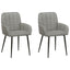 Spisestole 2 pcs Fløjl Lysegrå 57 x 50 x 85 cm