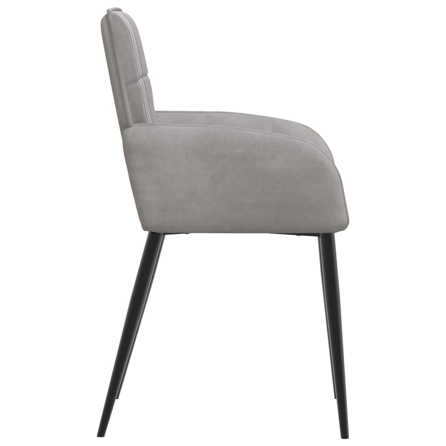 Spisestole 2 pcs Fløjl Lysegrå 57 x 50 x 85 cm