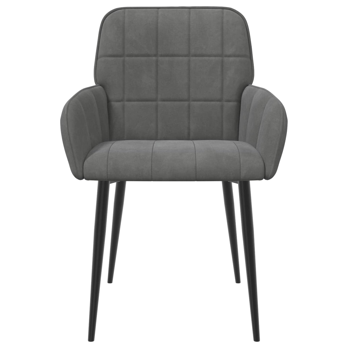 Spisestole 2 pcs Fløjl Mørkegrå 57 x 50 x 85 cm
