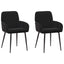 Spisestole 2 pcs Fløjl Sort 57 x 50 x 85 cm