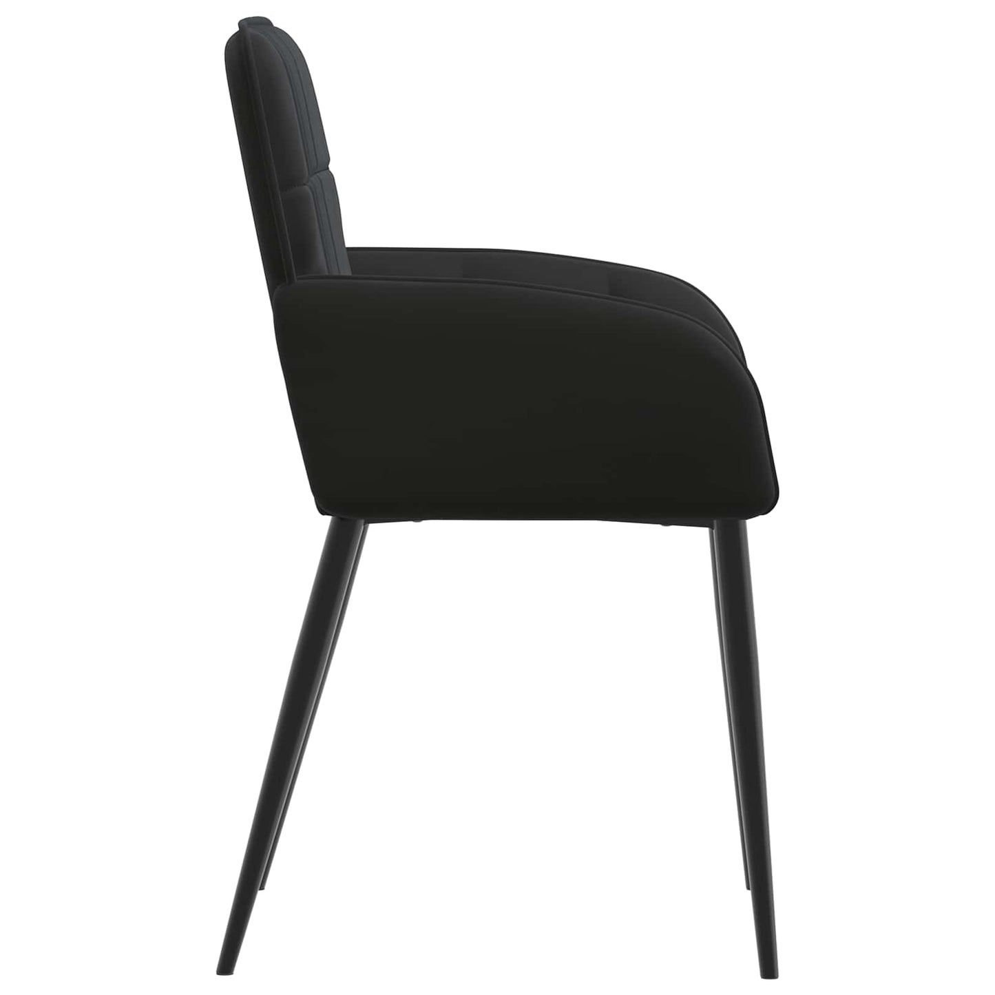 Spisestole 2 pcs Fløjl Sort 57 x 50 x 85 cm