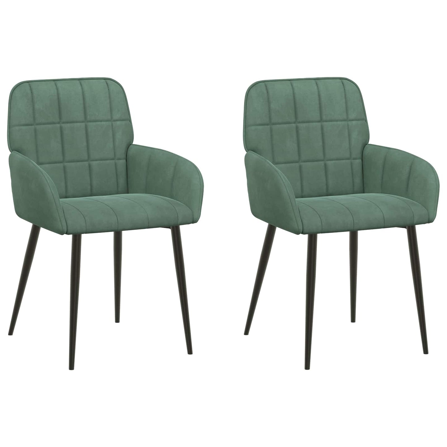 Spisestole 2 pcs Fløjl Havgrøn 57 x 50 x 85 cm