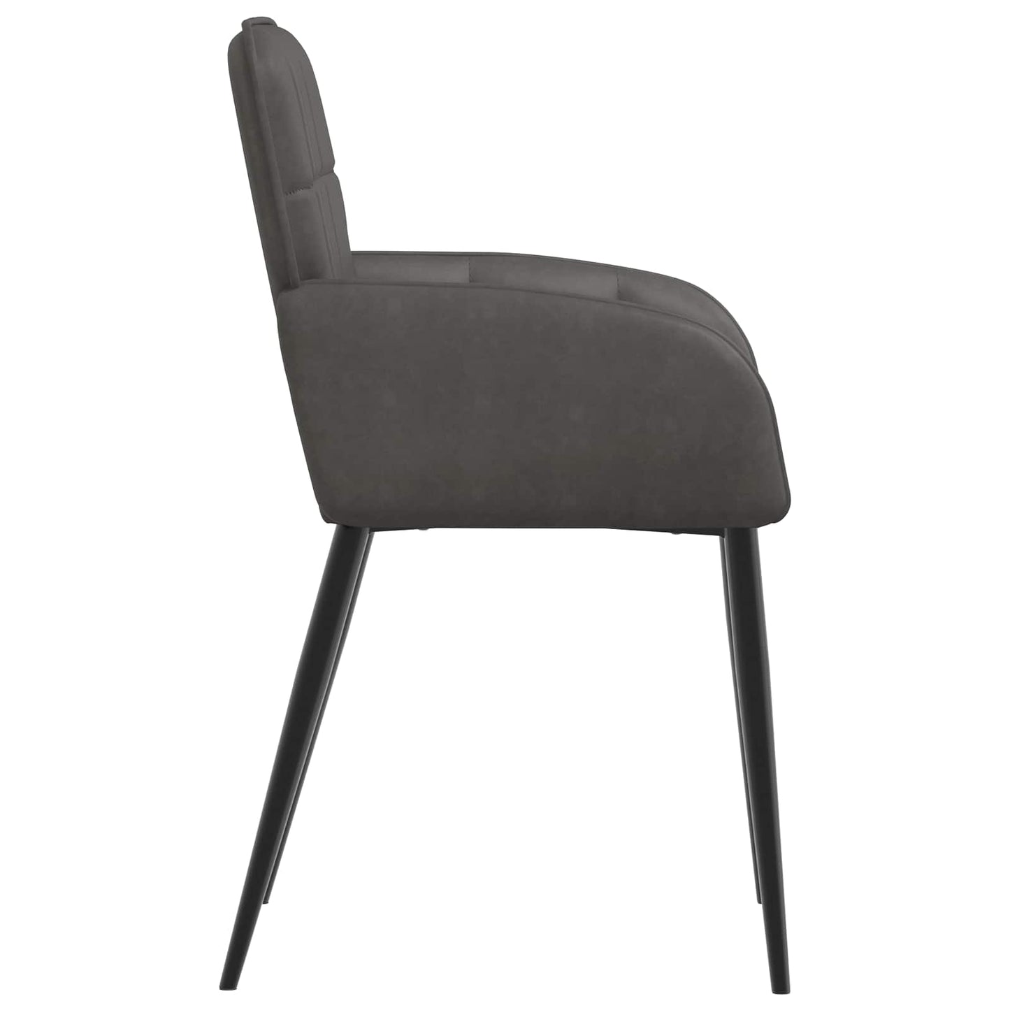 Spisestole 2 pcs Kunstlæder Sort 57 x 50 x 85 cm