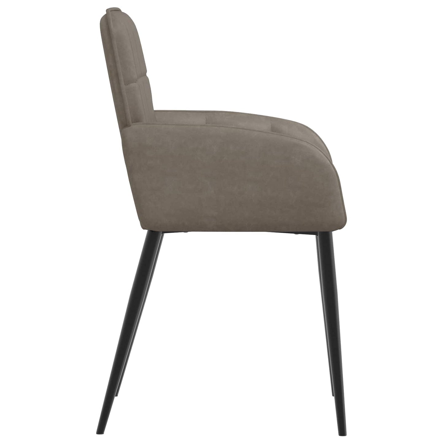 Spisestole 2 pcs Kunstlæder Grå 57 x 50 x 85 cm