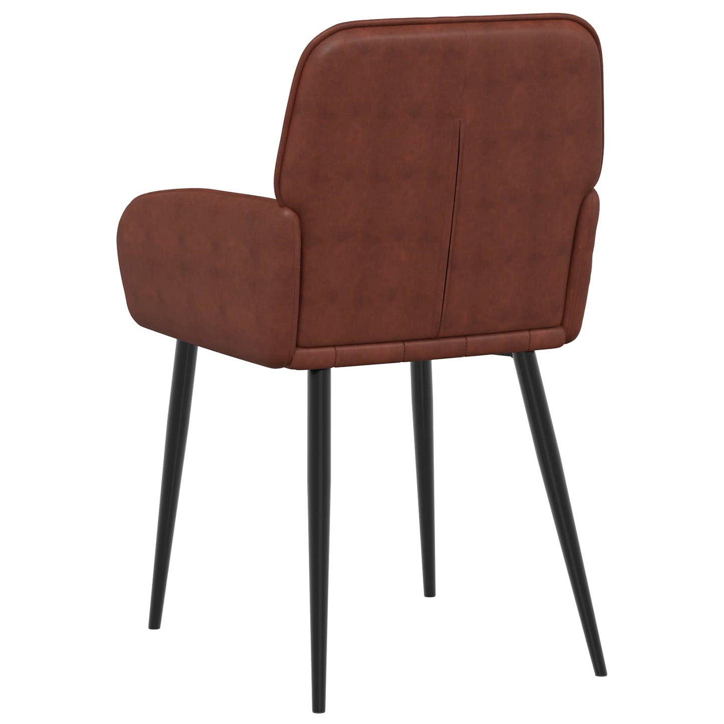 Spisestole 2 pcs Kunstlæder Skinnende Brun 57 x 50 x 85 cm