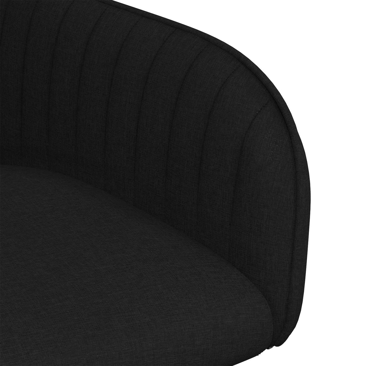 Spisestole 2 pcs Stof Sort 56,5 x 50 x 87,5 cm