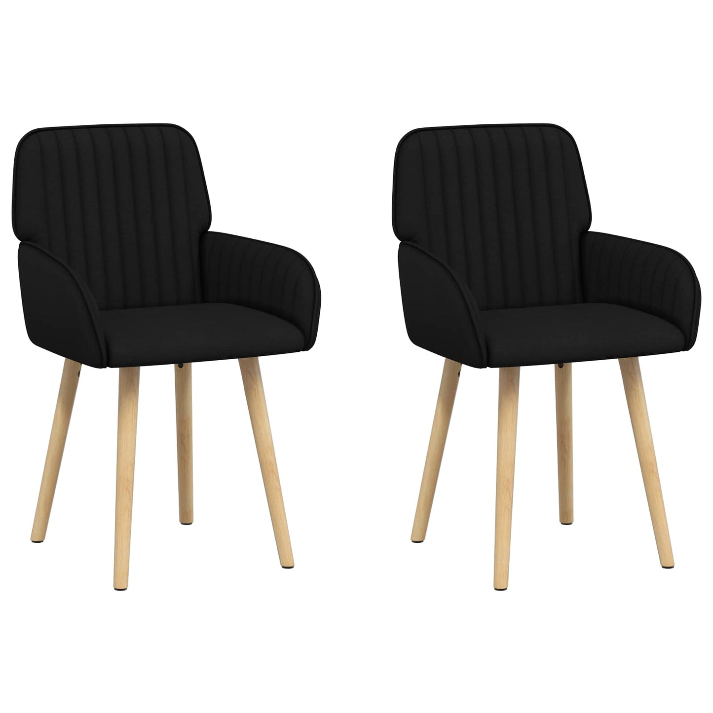 Spisestole 2 pcs Stof Sort 56,5 x 50 x 87,5 cm