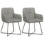 Spisestole 2 pcs Fløjl Lysegrå 59 x 56,5 x 86 cm
