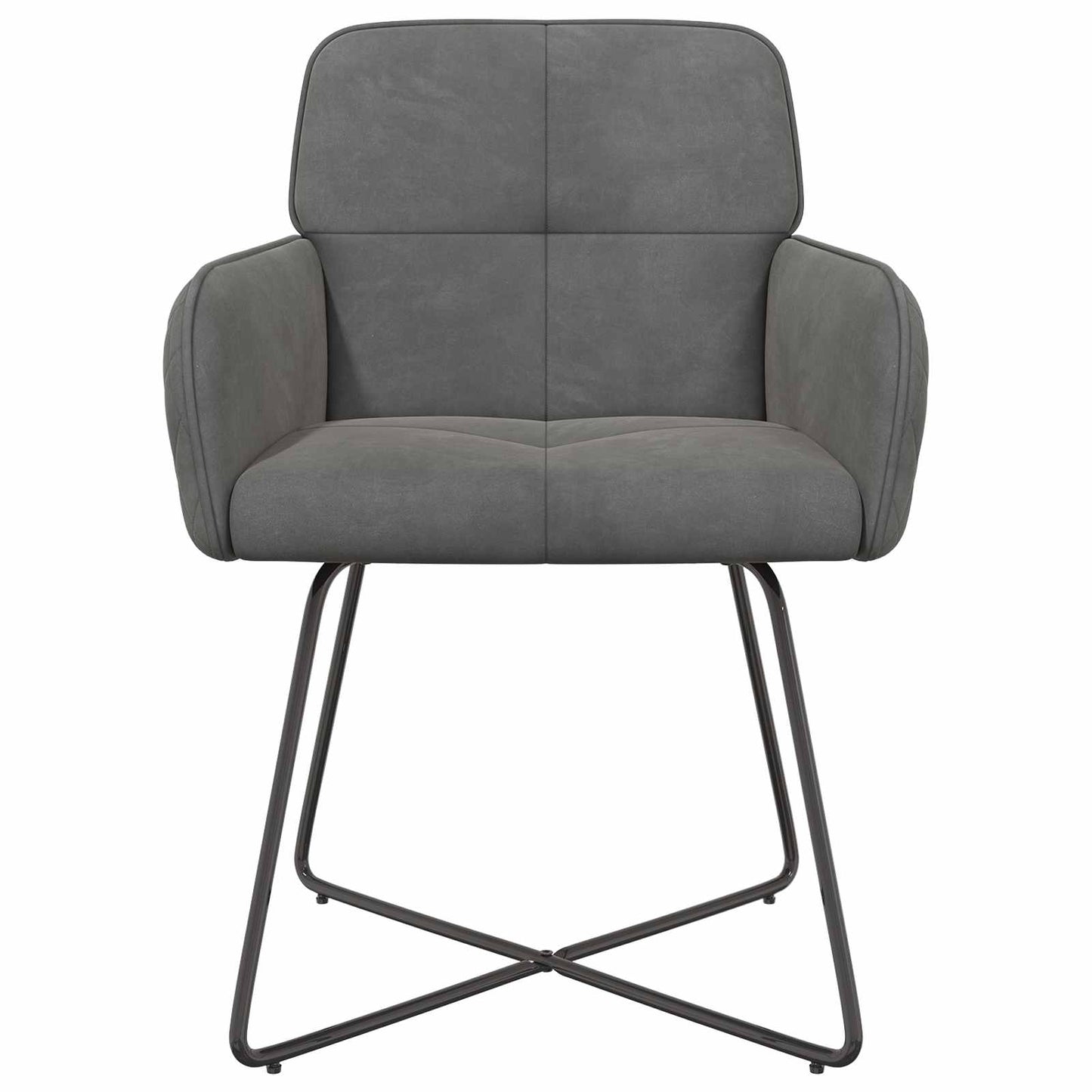 Spisestole 2 pcs Fløjl Mørkegrå 59 x 56,5 x 86 cm