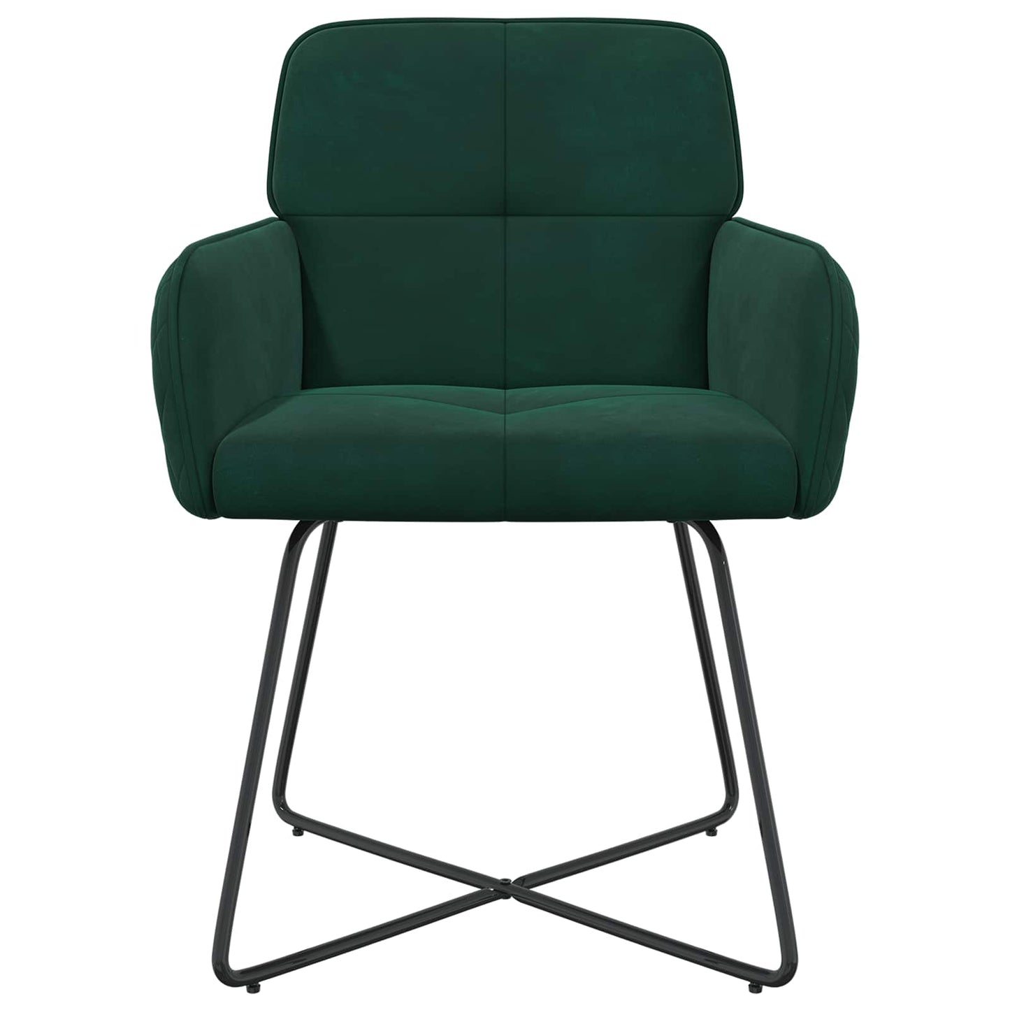 Spisestole 2 pcs Fløjl Mørkegrøn 59 x 56,5 x 86 cm
