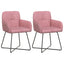 Spisestole 2 pcs Fløjl Lyserød 59 x 56,5 x 86 cm