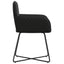 Spisestole 2 pcs Fløjl Sort 59 x 56,5 x 86 cm