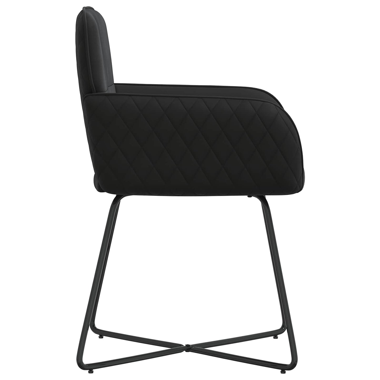 Spisestole 2 pcs Fløjl Sort 59 x 56,5 x 86 cm