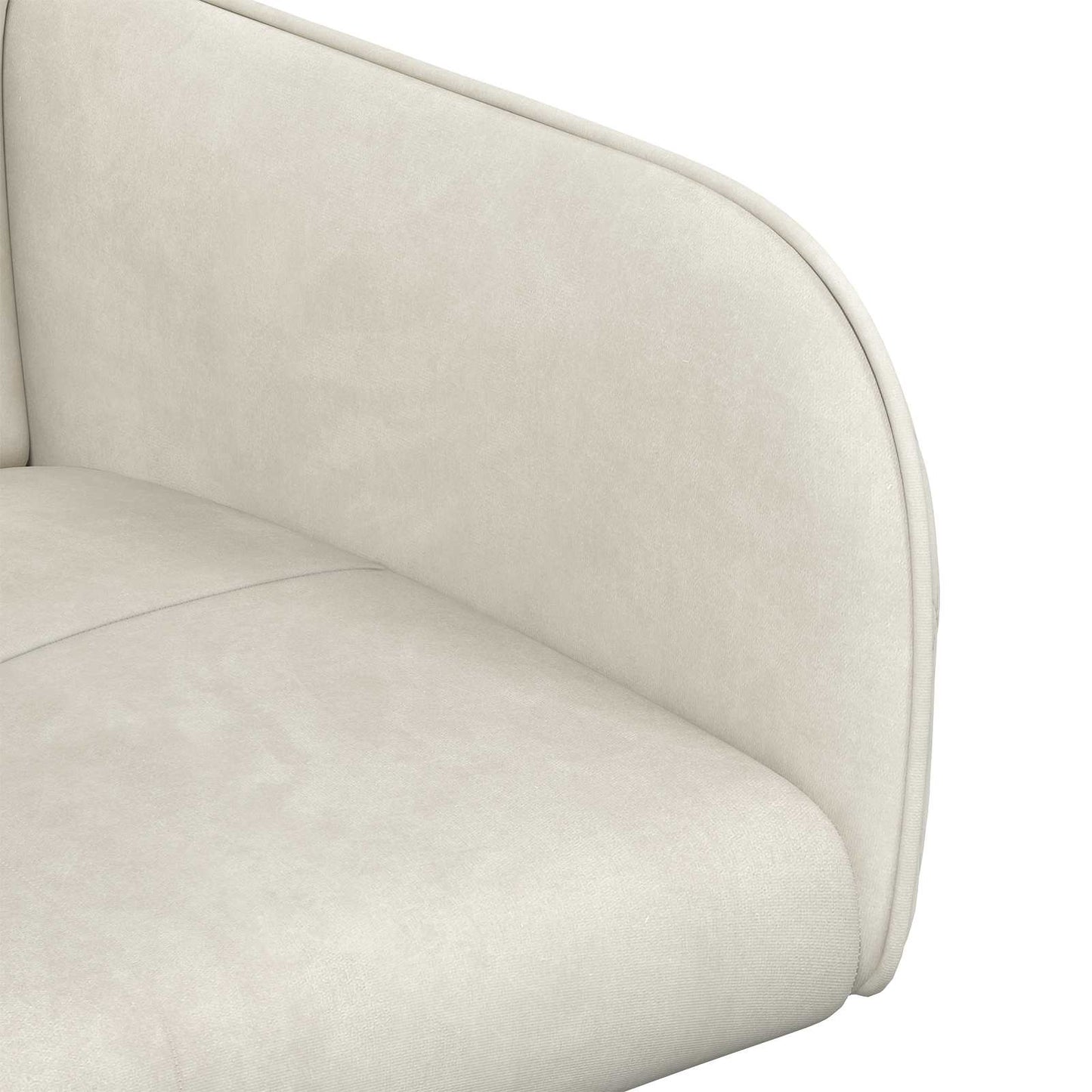 Spisestole 2 pcs Fløjl Cremefarvet 59 x 56,5 x 86 cm