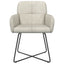 Spisestole 2 pcs Fløjl Cremefarvet 59 x 56,5 x 86 cm