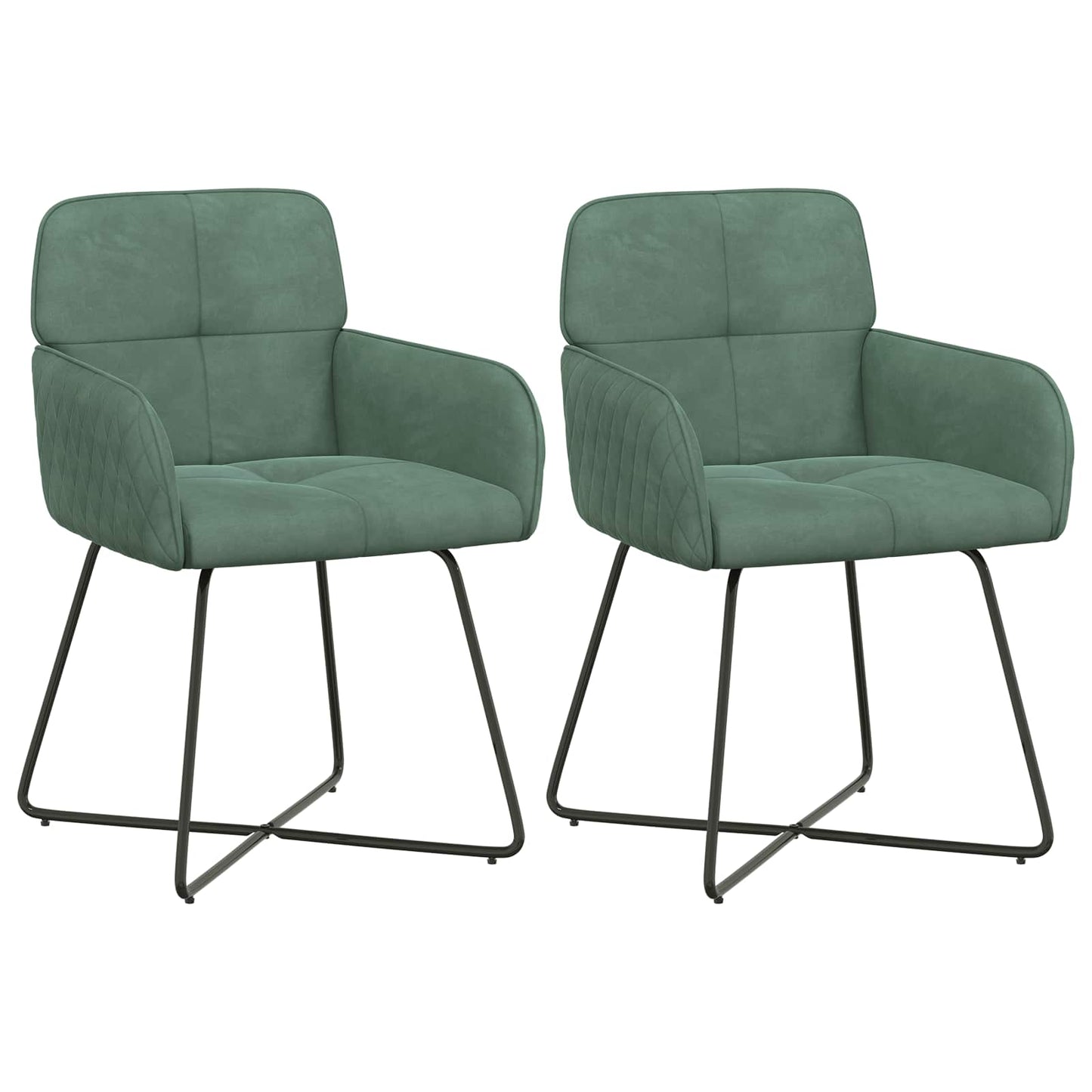 Spisestole 2 pcs Fløjl Havgrøn 59 x 56,5 x 86 cm