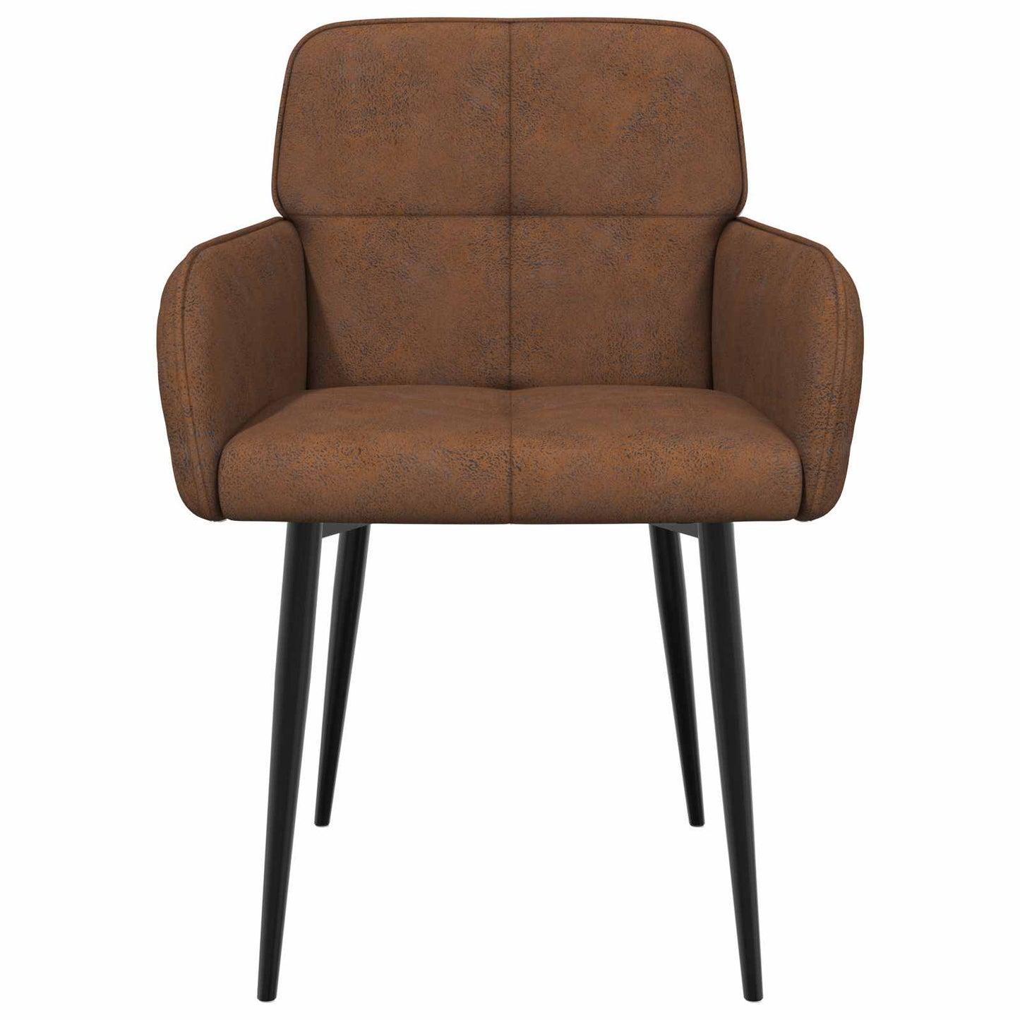 Spisestole 2 pcs Faux Suede Læder Brun 59 x 56,5 x 85 cm