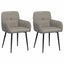 Spisestole 2 pcs Faux Suede Læder Lysegrå 59x56,5x85cm