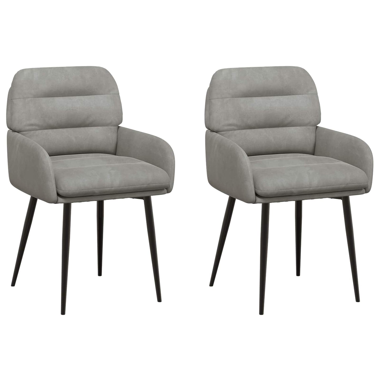 Spisestole 2 pcs Fløjl Lysegrå 59 x 59,5 x 90 cm