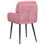 Spisestole 2 pcs Fløjl Lyserød 59 x 59,5 x 90 cm