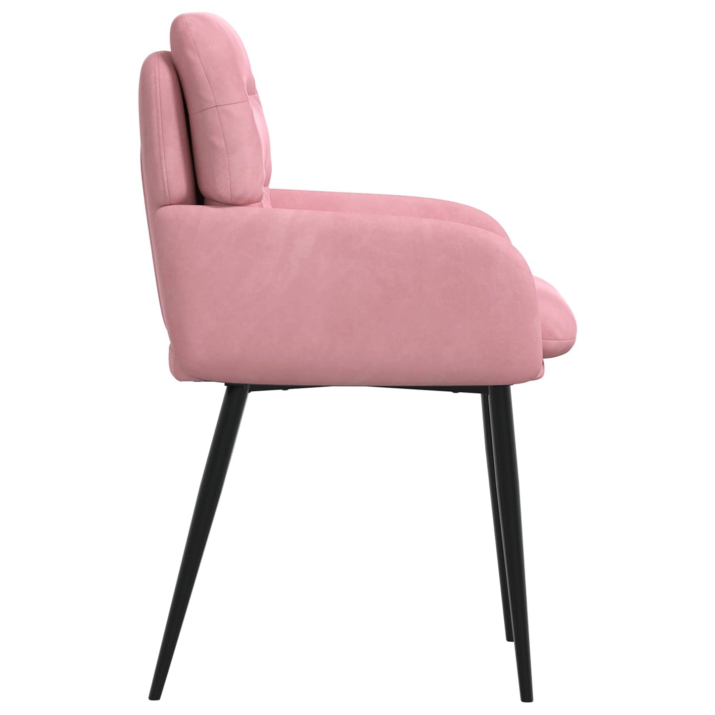 Spisestole 2 pcs Fløjl Lyserød 59 x 59,5 x 90 cm