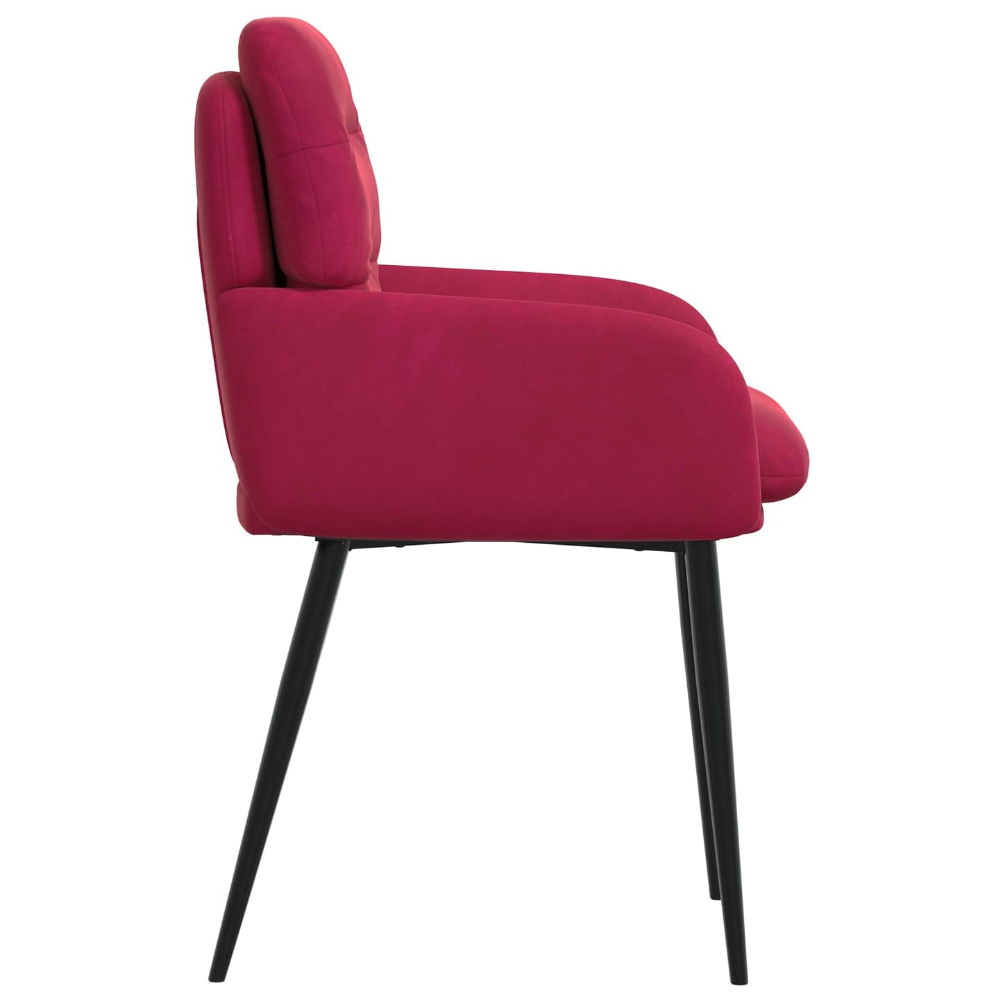 Spisestole 2 pcs Fløjl Vinrød 59 x 59,5 x 90 cm