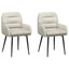Spisestole 2 pcs Fløjl Cremefarvet 59 x 59,5 x 90 cm
