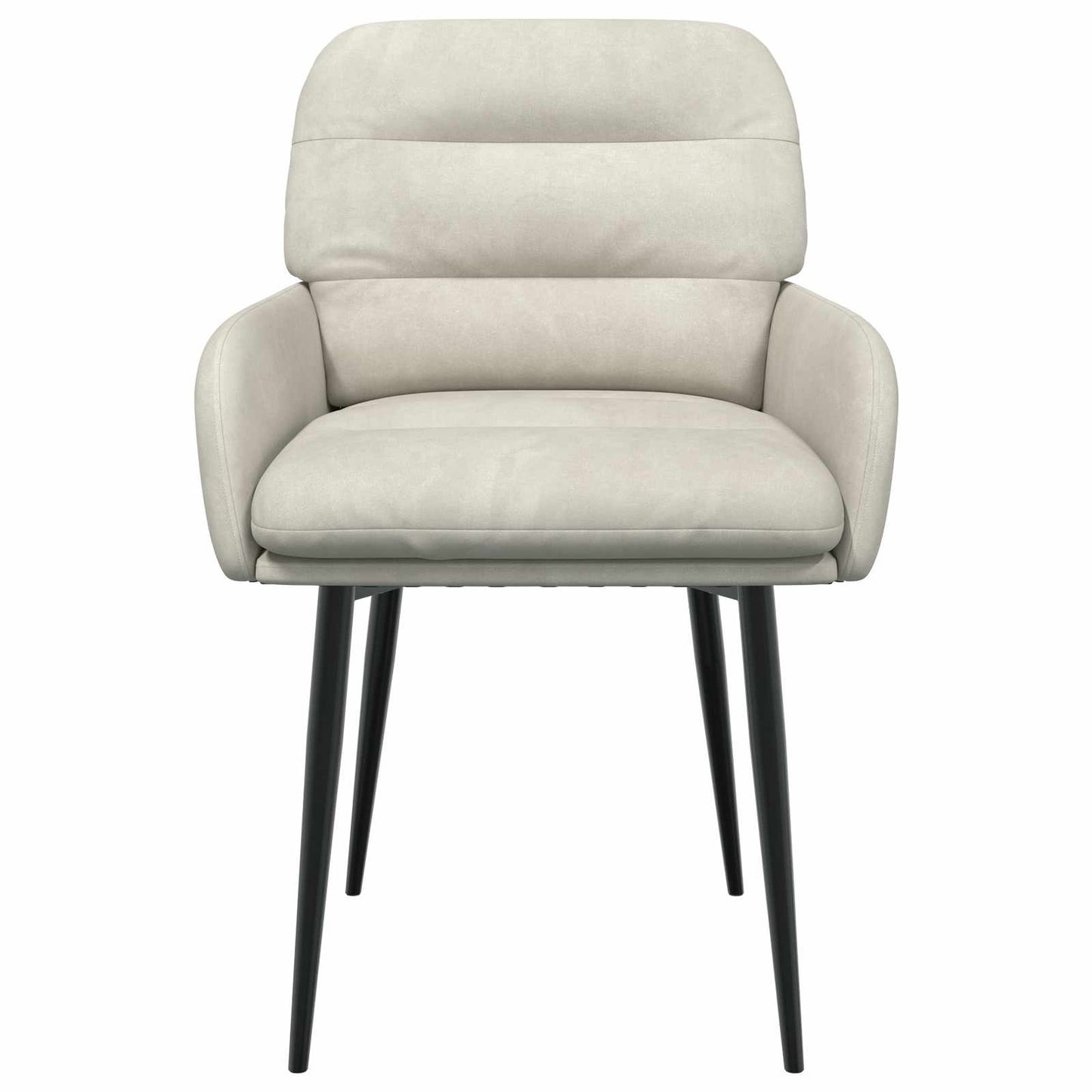 Spisestole 2 pcs Fløjl Cremefarvet 59 x 59,5 x 90 cm