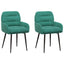 Spisestole 2 pcs Fløjl Turkis 59 x 59,5 x 90 cm