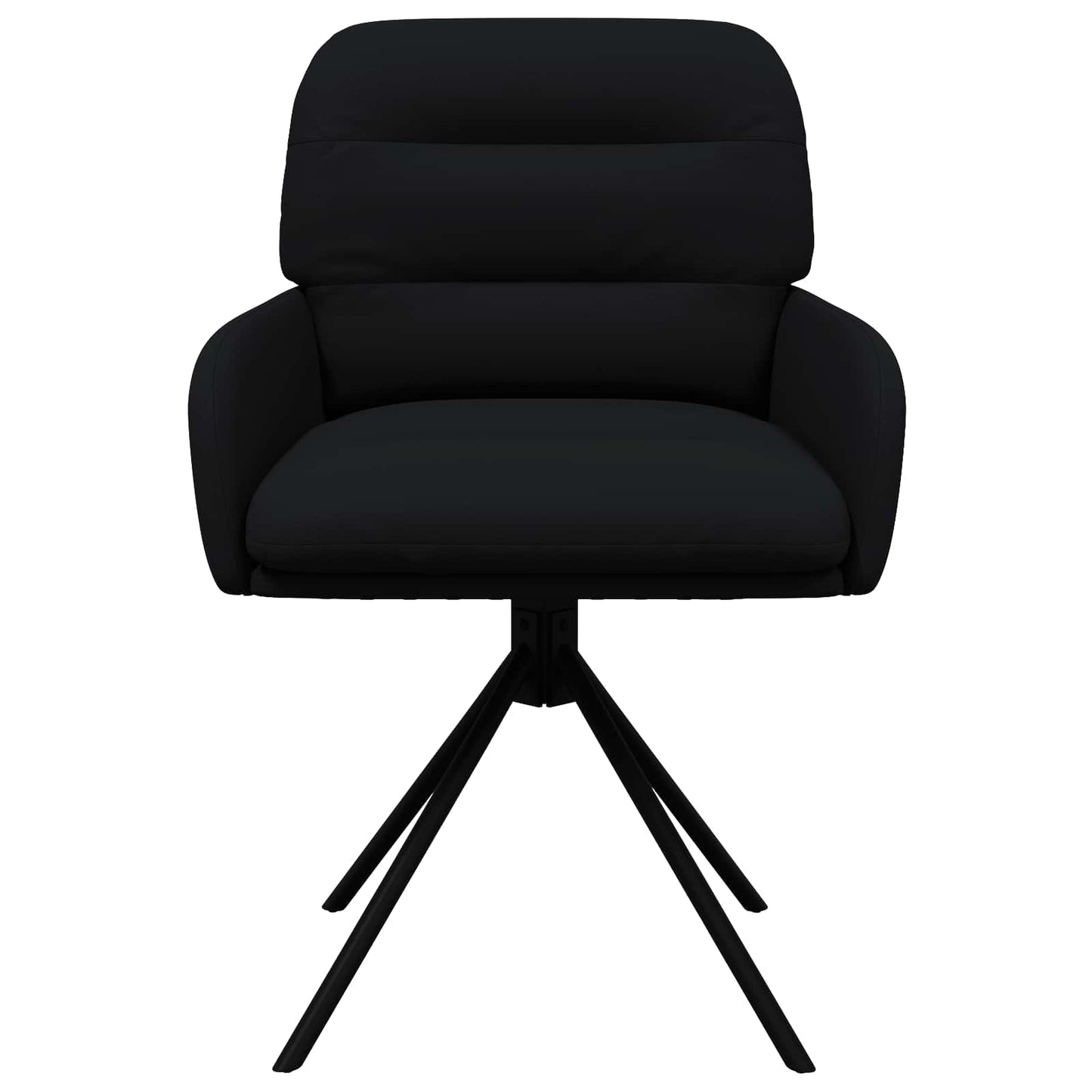 Svingende Spisestole 2 pcs Kunstlæder Sort 59 x 59,5 x 90 cm