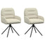 Svingende Spisestole 2 pcs Kunstlæder Cremefarvet