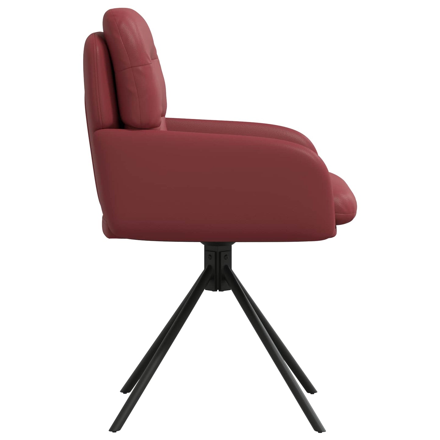 Svingende Spisestole 2 pcs Kunstlæder Vinrød 59x59,5x90cm