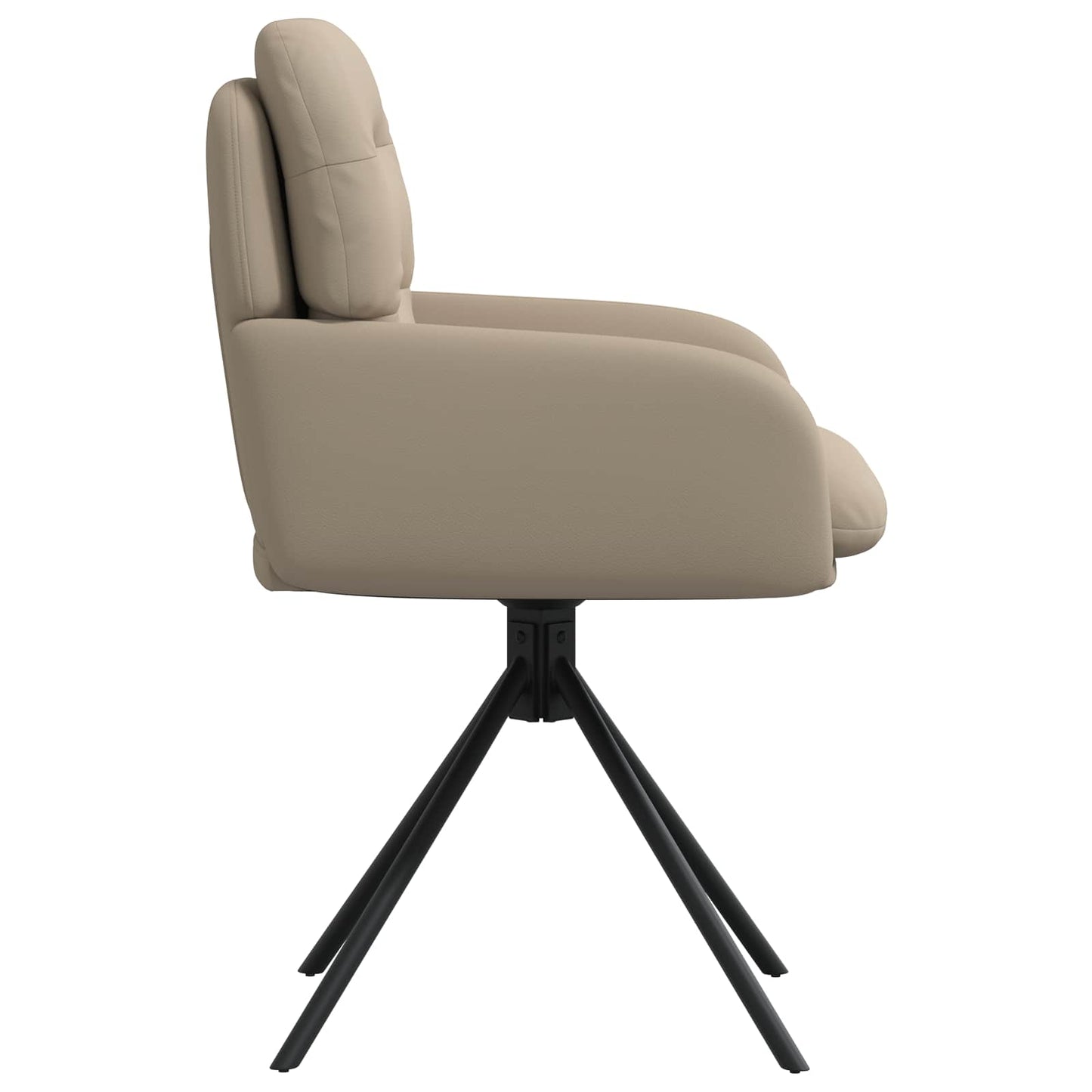 Svingende Spisestole 2 pcs Kunstlæder Cappuccino 59x59,5x90cm