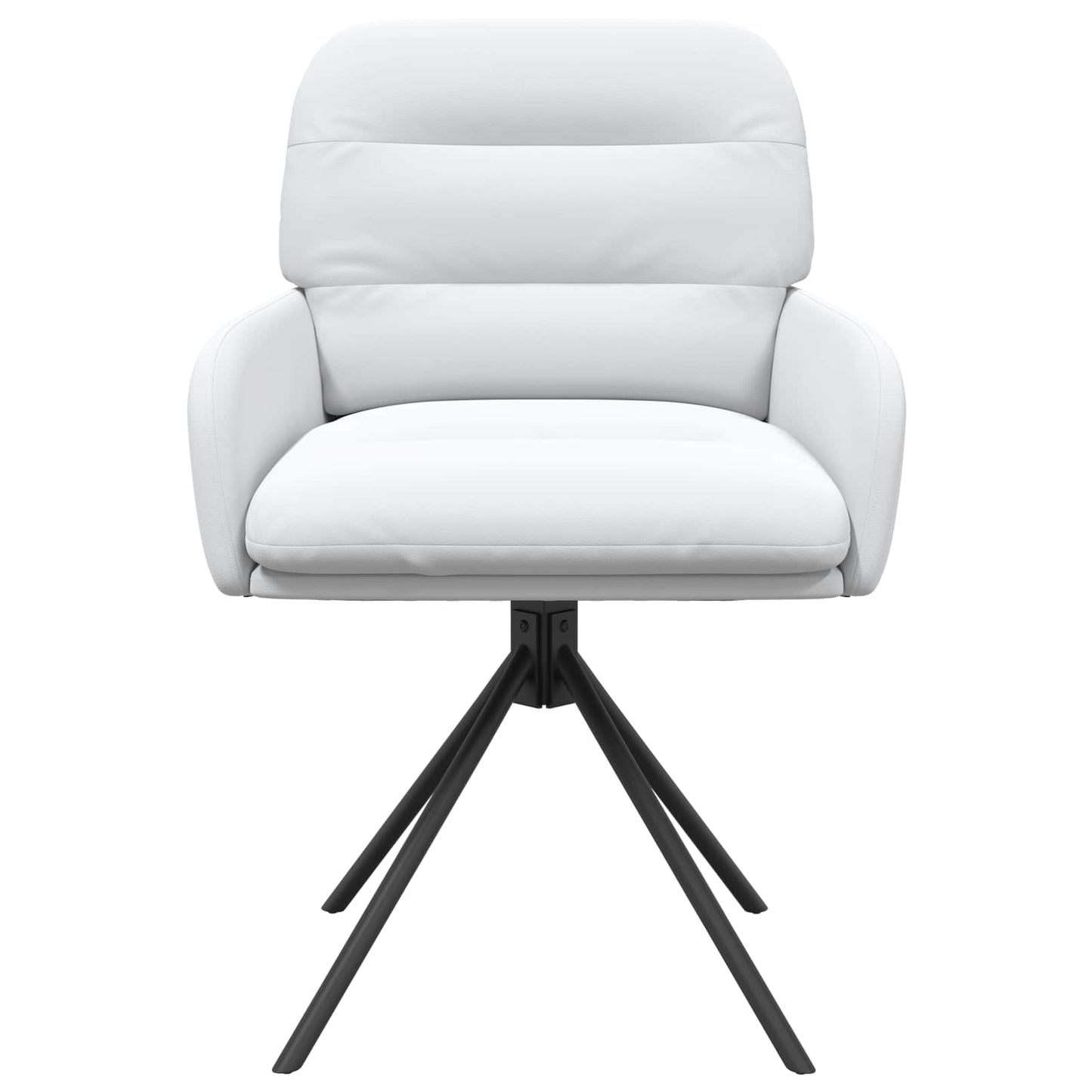 Svingende Spisestole 2 pcs Kunstlæder Hvid 59 x 59,5 x 90 cm