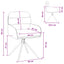 Svingende Spisestole 2 pcs Kunstlæder Hvid 59 x 59,5 x 90 cm