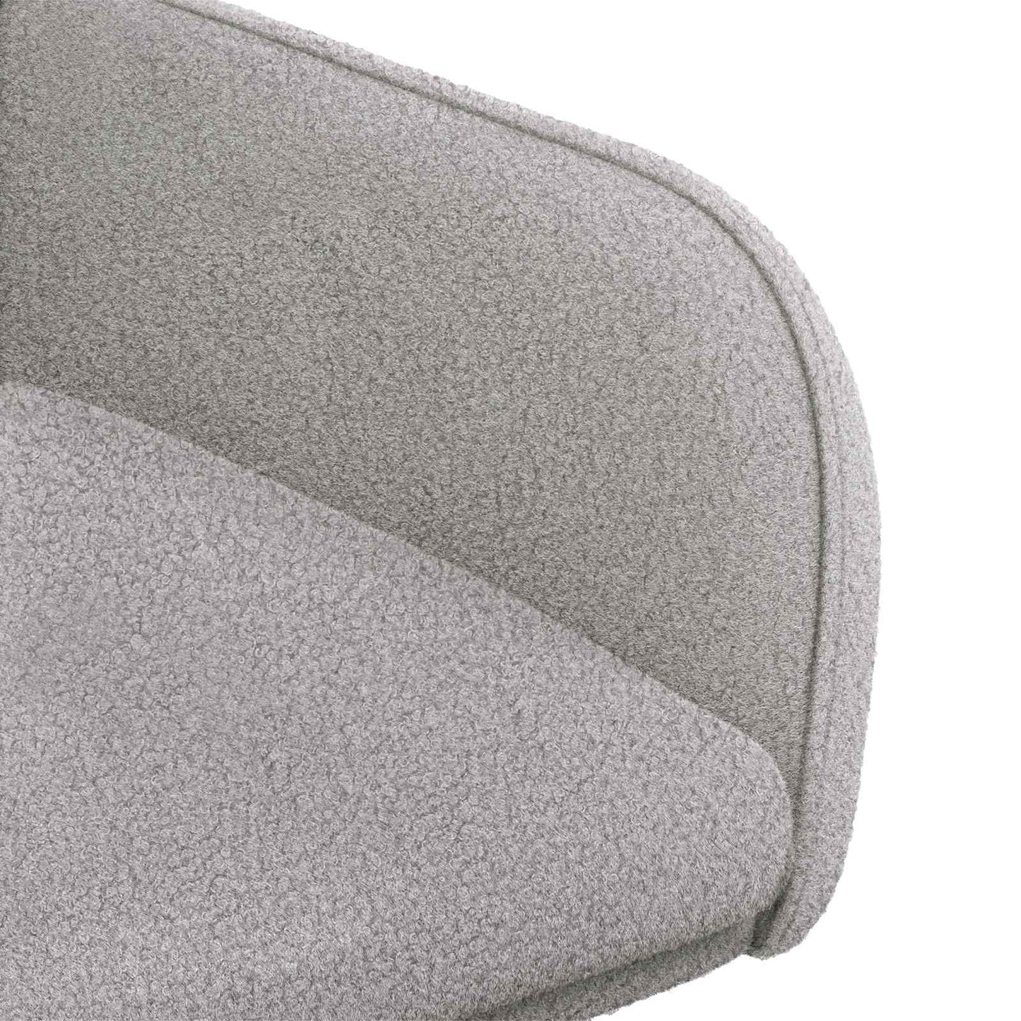 Spisestole 2 pcs Bouclé Lysegrå 59 x 57 x 85 cm