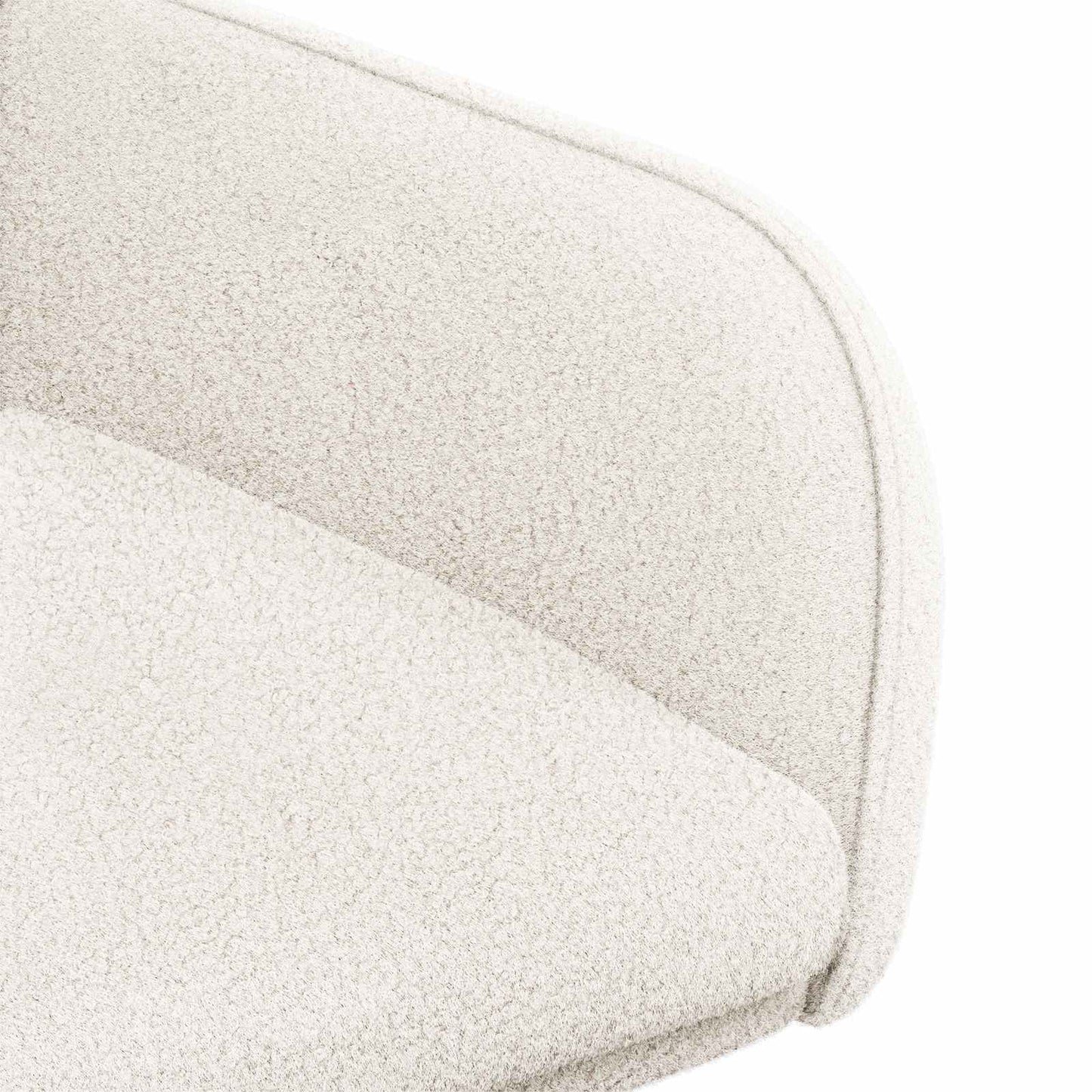 Spisestole 2 pcs Bouclé Cremefarvet 59 x 57 x 85 cm