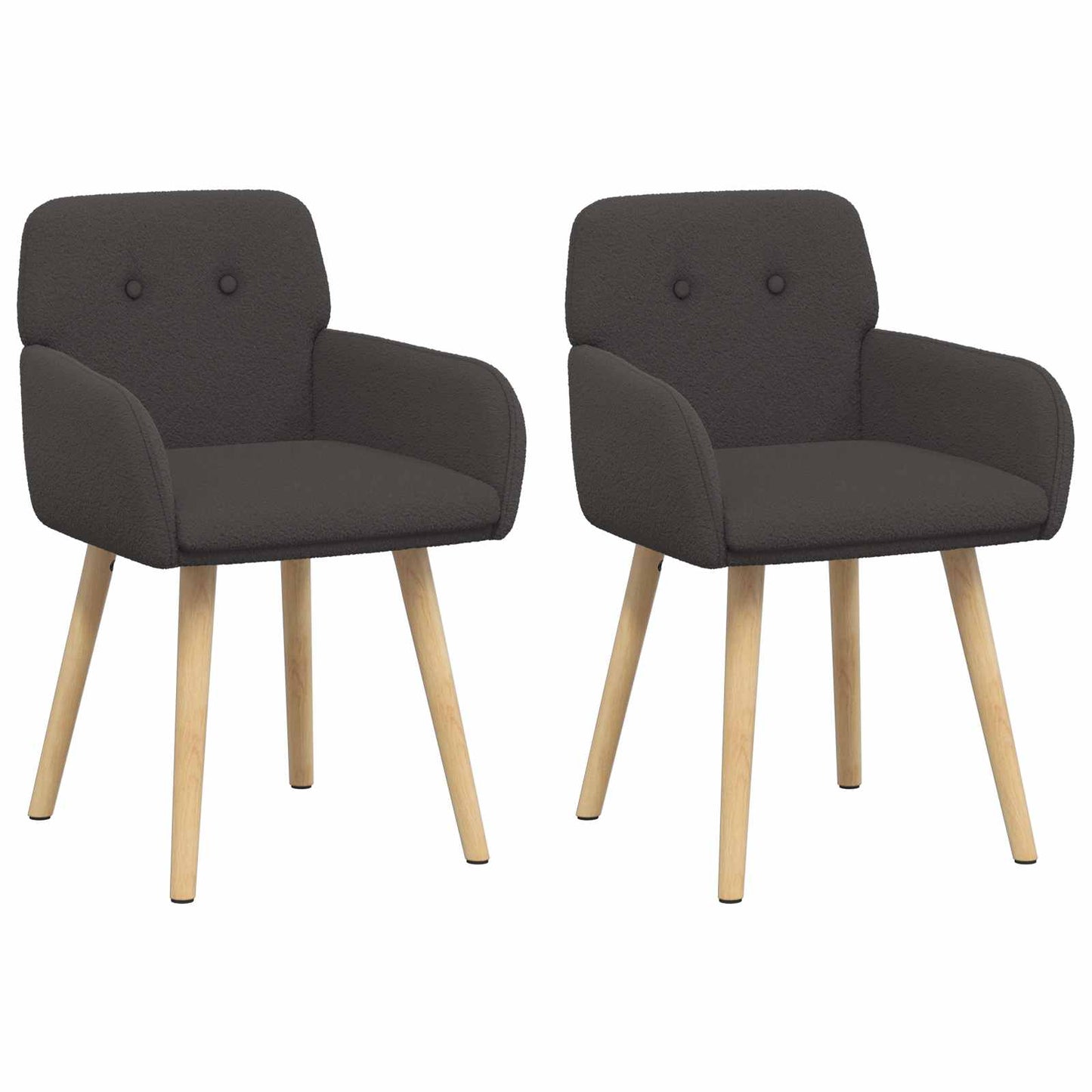 Spisestole 2 pcs Bouclé Mørkegrå 59 x 57 x 85 cm