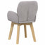 Svingende Spisestole 2 pcs Bouclé Lysegrå 54 x 58 x 87 cm